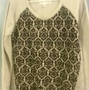 Black velvet embellished sweatshirt